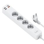 Уценка Сетевой фильтр WiWU Smart Power Strip EU Plug 20W 4*AC+3*USB 3.0+ 1*USB-C (U01 EU) Белый. Купить не дорого. Промокод