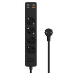 Уценка Сетевой фильтр WiWU Smart Power Strip EU Plug 20W 4*AC+3*USB 3.0+ 1*USB-C (U01 EU) Черный. Купить не дорого. Промокод