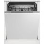 Встраиваемая посудомоечная машина HOTPOINT HI 4B66WS, полноразмерная, ширина 59.8см, полновстраиваемая, загрузка 14 комплектов