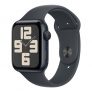 Apple Watch SE (2024), 44 мм корпус из алюминия цвета «Midnight», ремешок Sport Band размера S/M цвета «Midnight»